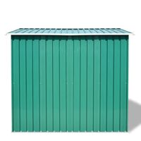 vidaXL Garden Storage Shed Green Metal 257x205x178 cm - Green
