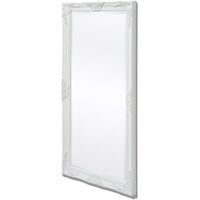vidaXL Wall Mirror Baroque Style 120x60 cm White - White