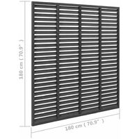 vidaXL Louver Fence WPC 180x180 cm Grey - Grey