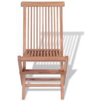 vidaXL Folding Garden Chairs 4 pcs Solid Teak Wood - Brown