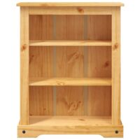 vidaXL 3-Tier Bookcase Mexican Pine Corona Range 81x29x100 cm - Brown