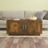 Coffee Table Smoked Oak 102x50x45 cm Engineered Wood vidaXL