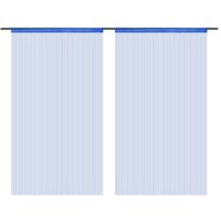 vidaXL String Curtains 2 pcs 100x250 cm Blue - Blue