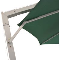 vidaXL Hanging Parasol 350 cm Green Aluminium Pole - Green