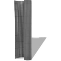 vidaXL Double-Sided Garden Fence PVC 90x300 cm Grey - Grey