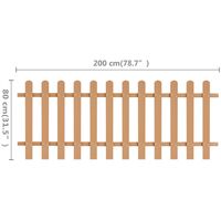 vidaXL Picket Fence WPC 200x80 cm - Brown