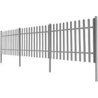 vidaXL Picket Fence with Posts 3 pcs WPC 600x100 cm