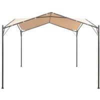 vidaXL Gazebo Pavilion Tent Canopy Steel Beige 3x3 m - Beige