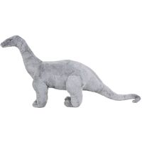 vidaXL Standing Plush Toy Brachiosaurus Dinosaur Grey XXL - Grey