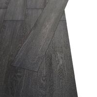 vidaXL PVC Flooring Planks 5.26 m² 2 mm Black and White - Black