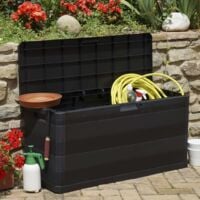 vidaXL Garden Storage Box Black 117x45x56 cm - Black