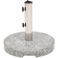 vidaXL Parasol Base Granite Round 20 kg - Grey