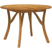 Garden Table Ø 110 cm Solid Wood Acacia vidaXL