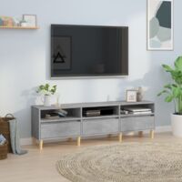 TV Cabinet Concrete Grey 150x30x44.5 cm Engineered Wood vidaXL