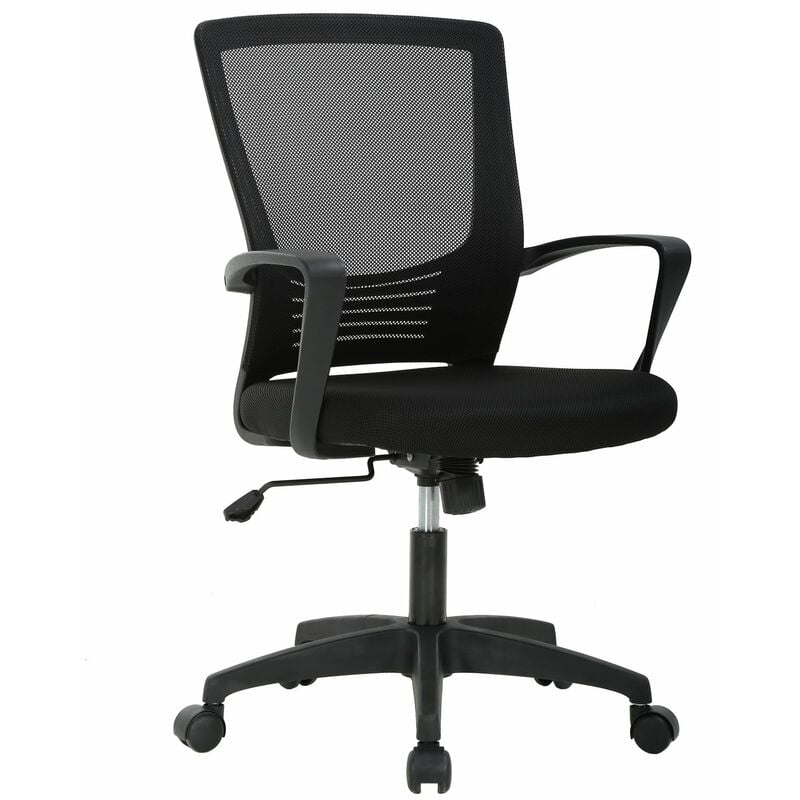 Silla de Oficina Giratoria Escritorio con Soporte Lumbar Sillon Ruedas Despacho