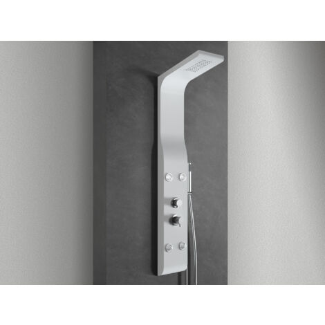 NALA - Panel de ducha de hidromasaje en ABS con recubrimiento de polvo blanco mate
PRODUCTO (GIO.16)