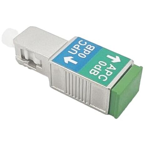 Elfcam® - Adaptateur à Fibre Optique Câble - Monomode Simplex SC/APC Female à SC/UPC Male, Lot de 1