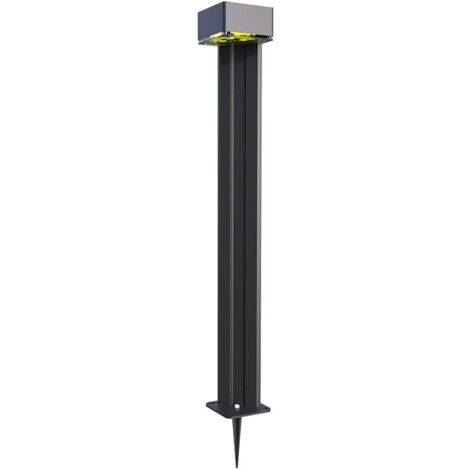 Solarsys® - Ensemble de deux Luminaire Solaire 300 Lumens 1,2W Panneau Solaire,Traitement Anticorrosion,Visserie et Kit d'installation Inclus pour Jardin,Cour et Rue