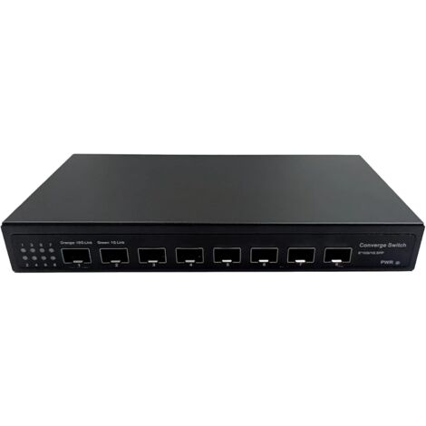 Elfcam® - 10Gb Commutateur Switch Fibre Optique Compatible avec Freebox Ultra, avec 8 Ports 10G SFP+ Plug & Play Non Géré (8 Ports 10GbE SFP+)