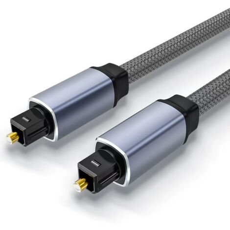 Elfcam®- 10m Câble Optique Audio Numérique Toslink, Gaine en Nylon, Qualité Sonore Sans Perte