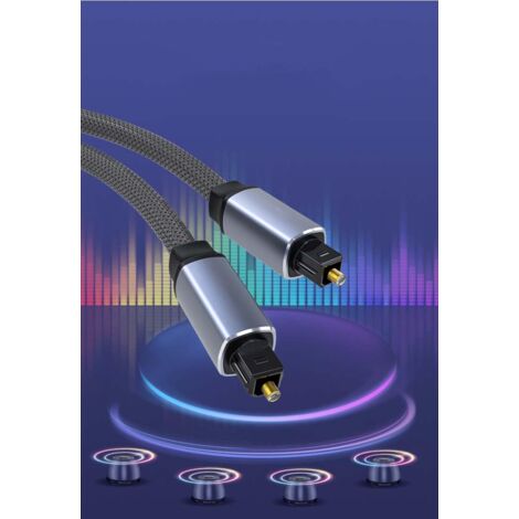 Elfcam®- 10m Câble Optique Audio Numérique Toslink, Gaine en Nylon, Qualité Sonore Sans Perte