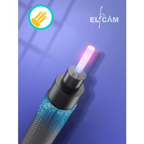 Elfcam®- 10m Câble Optique Audio Numérique Toslink, Gaine en Nylon, Qualité Sonore Sans Perte