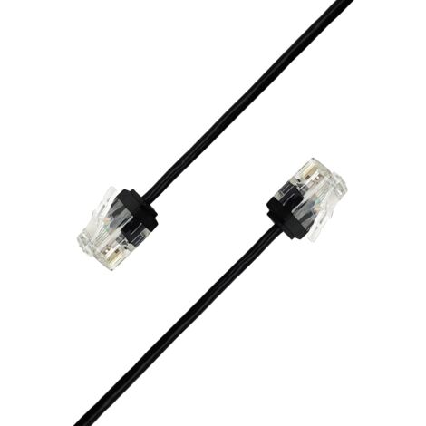 Elfcam - Câble Ethernet RJ45 Cat 6A Ultra Slim 30m Noir 10Gbps 500MHz 32AWG OD 2,8mm Haut Débit pour PC Console Routeur Modem Serveur (1/5)