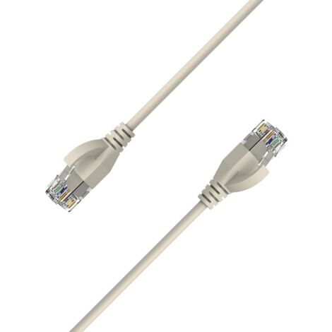 Elfcam - Câble Ethernet RJ45 Cat 6A Ultra Slim 3m Blanc 10Gbps 500MHz 32AWG OD 2,8mm Haut Débit pour PC Console Routeur Modem Serveur (1/5)