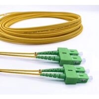 Elfcam® - Cable a Fibre Optique SC/APC a SC/APC OS2 Monomode Duplex 9/125um LSZH,1M