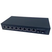 Elfcam® - 10Gb Commutateur Switch Fibre Optique Compatible avec Freebox Ultra, avec 2 Ports 10G SFP+ et 8 Ports 2,5 Gigabit Ethernet RJ45, Plug & Play Non Géré (2 Ports 10Gb SFP+ et 8 Ports 2,5G RJ45)