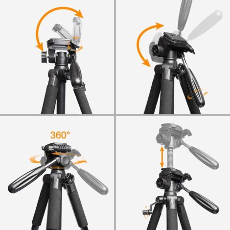 Huepar TPD14 143cm Stativ Leichtgeweicht Baustativ Laserstativ