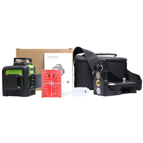 Zokoun Niveau Laser Vert 4D 16 Lignes - Auto-nivelant 360° - IP54 - Télécommande - Batterie Li-ion