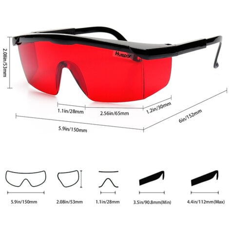 Yuecoom Laserschutzbrille Rot - Schutzbrille Für Haarentfernung & UV-Desinfektion