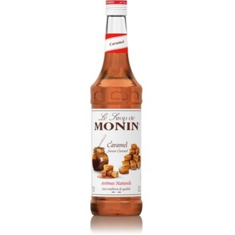 Monin Karamellsirup 0,7l - intensiver Geschmack, für Kaffee und Desserts