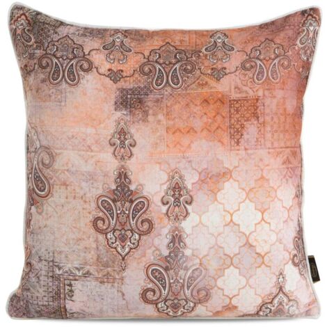 Hengjiang 4 Federe Per Cuscino Quadrate 45x45 Cm - Morbido Peluche Con Stampa Geometrica Fronte/Retro