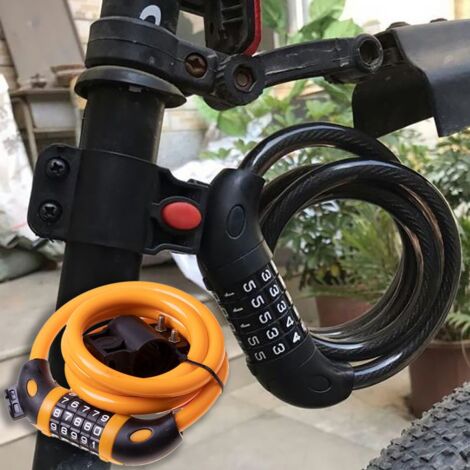 NEXTCOVER Original Fahrradschloss Mit Zahlencode - SAFESECURE -  Wetterfestes Stahlkettenschloss, 5-stelliger Code, Schwarz