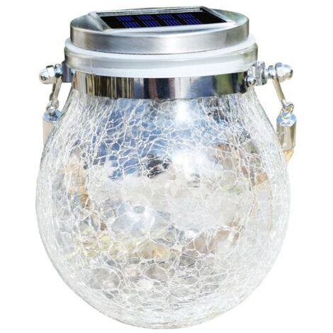 SolarGartenlaterne/hängende SolarLEDLampe Größe L, weißes Licht