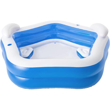Planschbecken BESTWAY Family Pool Fun 213 x 206 x 69 cm Blau