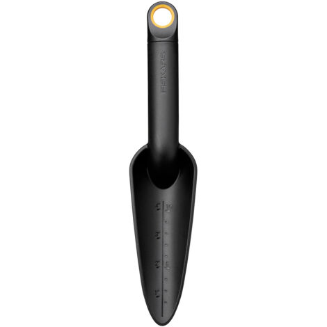 FISKARS SOLID Kleine, schmale Gartenschaufel mit Maßband zum Pflanzen von Pflanzen (1/4)