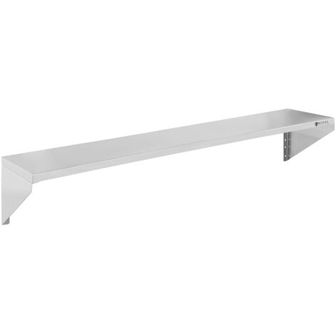 Einzelnes hängendes Wandregal, Edelstahl, 150 cm