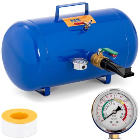 Aufblasbehälter zum Aufpumpen von Reifen mit Manometer 6-8 bar 38,5 l (1/5)