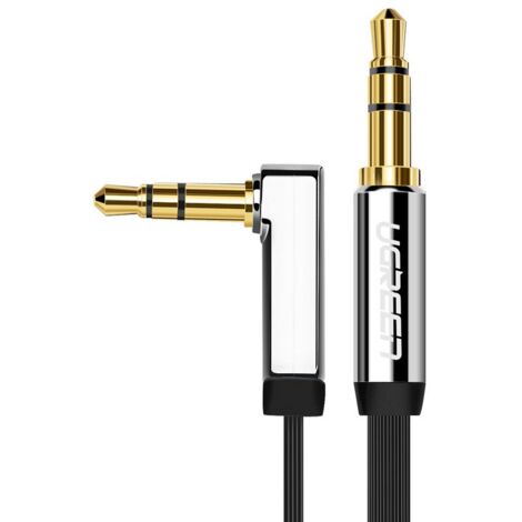 Flaches AUX-Audiokabel mit 3,5-mm-Miniklinkenstecker, 2 m, silber (1/5)