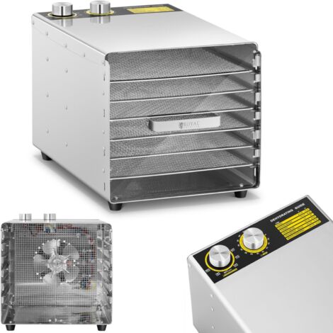 Professioneller Lebensmitteltrockner für Kräuter, Früchte und Pilze, 6 Einschübe, 500 W