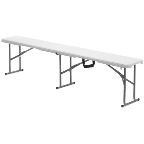Klappbarer Catering-Bänkchen, weiß, 1830 x 300 x 430 mm - Hendi 811191 (1/5)