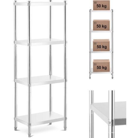 Metall-Lagerregal für Catering bis 200 kg, 60 x 40 x 180 cm (1/5)