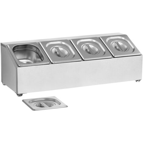 Präsentationsständer für Catering-Behälter 4 x GN1/6 + 4 x Behälter (1/5)