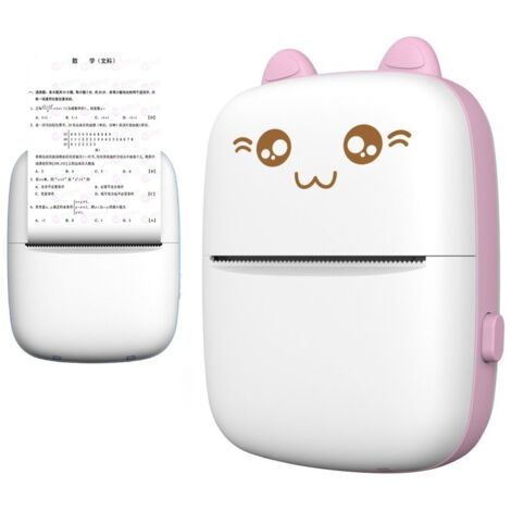 Mini Cat Thermo-Etikettendrucker-Spickzettel vom Bluetooth-Telefon Fun Print rosa (1/5)