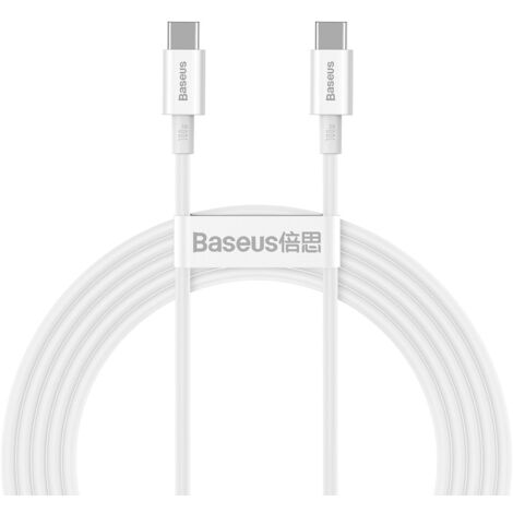 Superior USB-C-Kabel USB-C Quick Charge FCP 100W 5A 20V 2m Weiß (1/5)