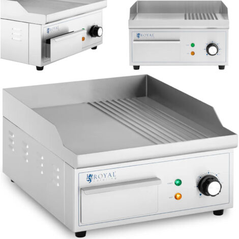 Elektrogrill, glatte, gerillte Grillplatte, 360 x 380 mm, 2000 W (1/5)