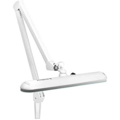 Elegante 801-s LED-Werkstattleuchte mit Standard-Schraubstock, weiß (1/5)